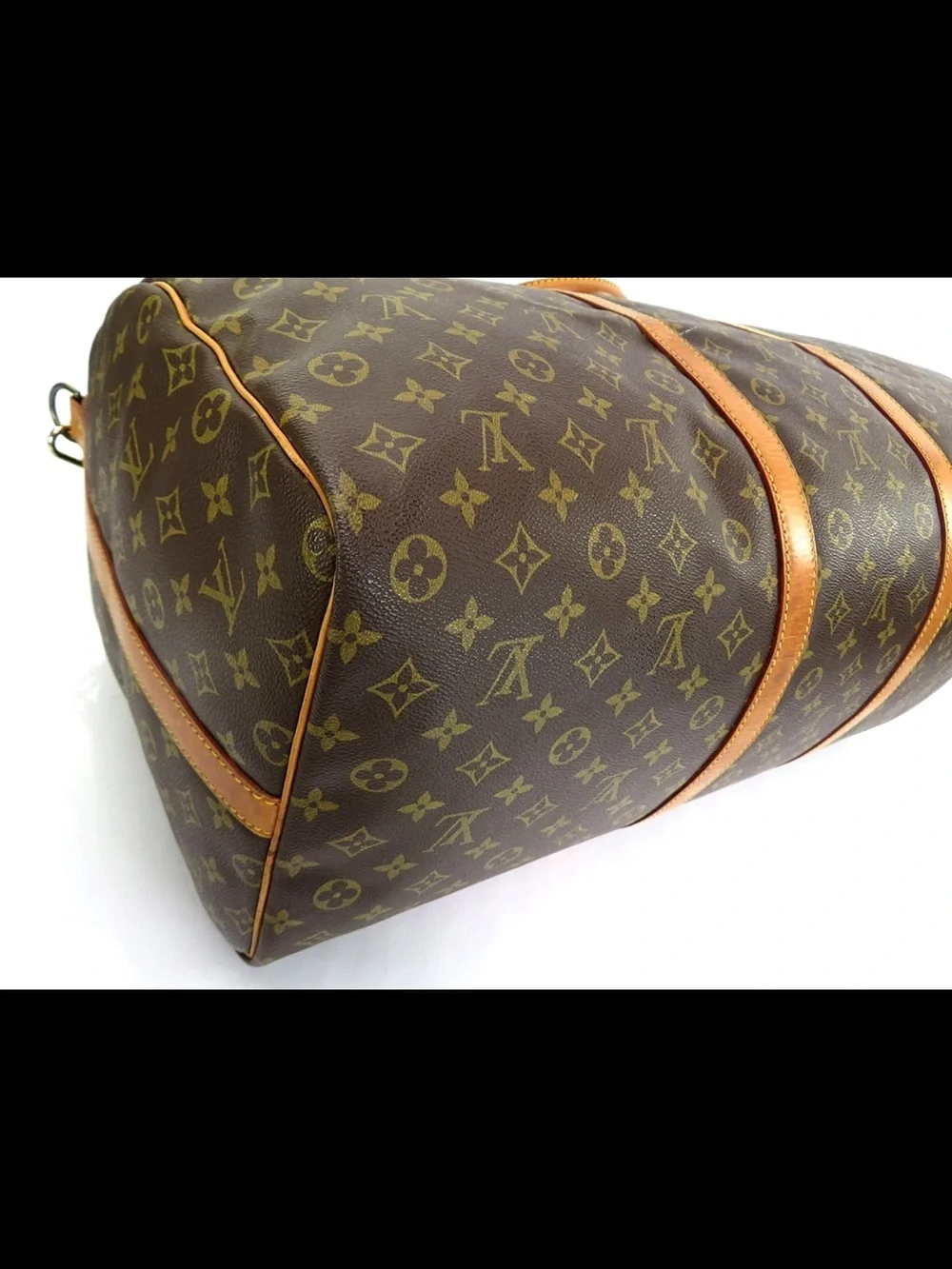 Louis Vuitton Monogram Canvas Duffel with Tan Leather Trim